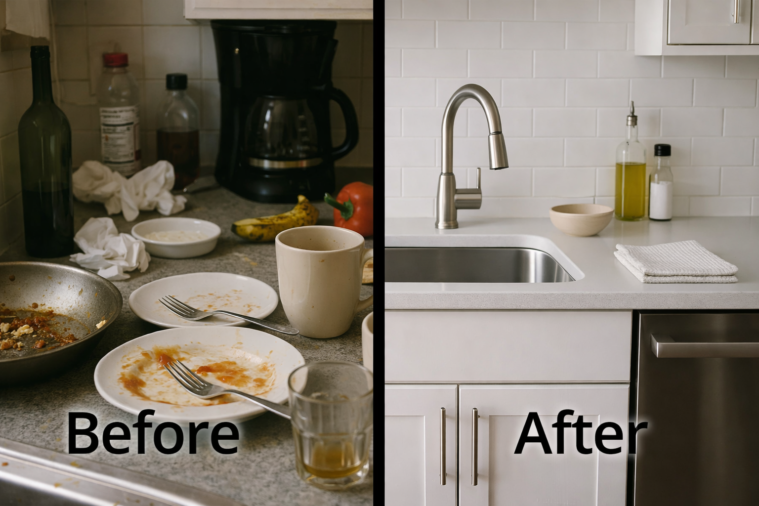 Woman struggling with clutter